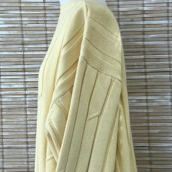 Nautica 2XL Yellow Pullover Preppy Sweater Cable Cotton Golf Resort Casual - Picture 6 of 8